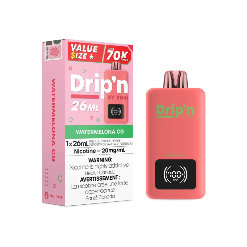 Drip’n by Envi 70K Disposable Vape – 26mL | Up to 70,000 Puffs