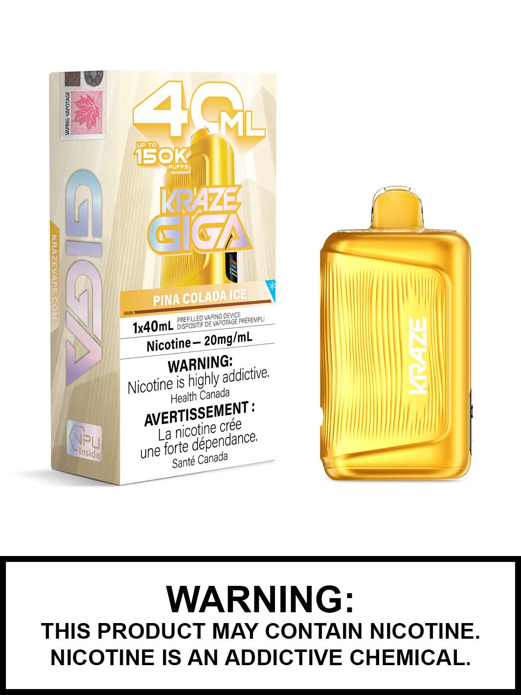 Kraze Giga Disposable Vapes 150K