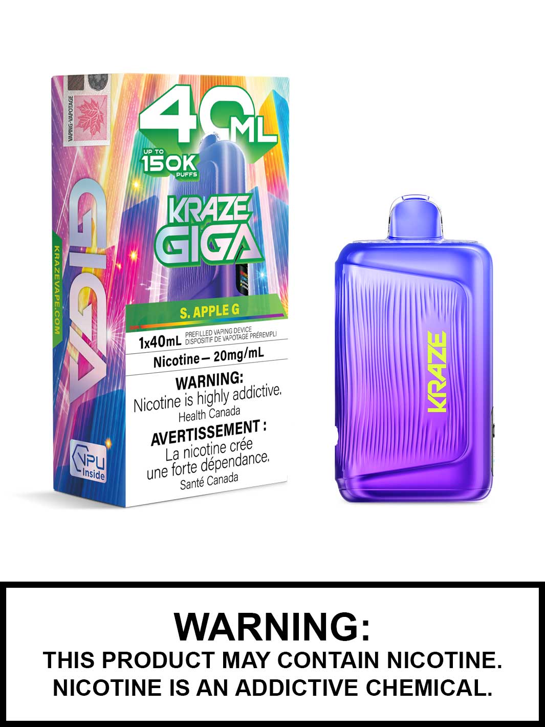 Kraze Giga Disposable Vapes 150K